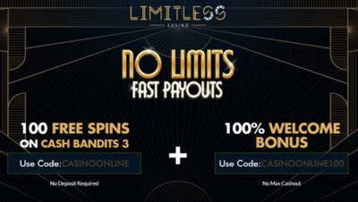 limitless casino no deposit bonuses